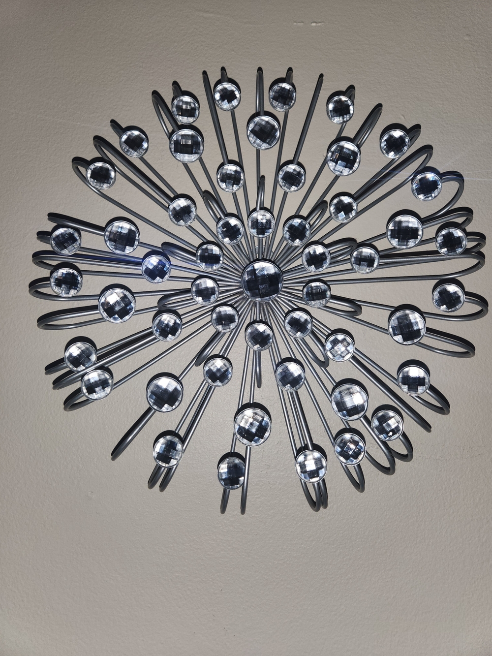 Decorative Silver Burst Wall Sculpture - Home Wall Decor